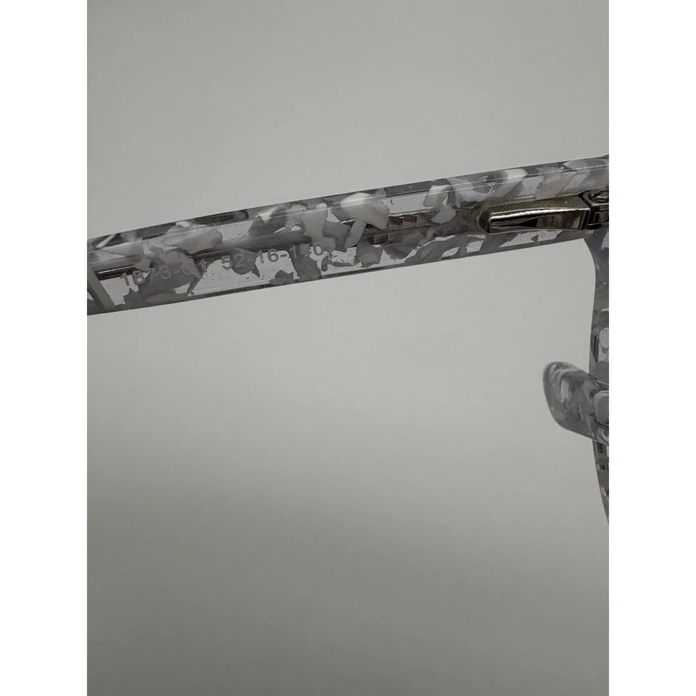 White Clear Cat Eye Eyeglass Frames 1873 01 52-16-140 - Picture 6 of 10